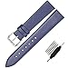 ZLIMSN Soft Genuine Leather Watch Band 18mm 20mm 22mm Brown Black Smooth Thin Full Grains Strap