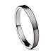 3mm Tungsten Silver Matte Brushed Ring Wedding Bands for Men WomenSize 4 - 15