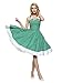 Maggie Tang Women's 1950s Vintage Rockabilly Dress Size M Color Green White