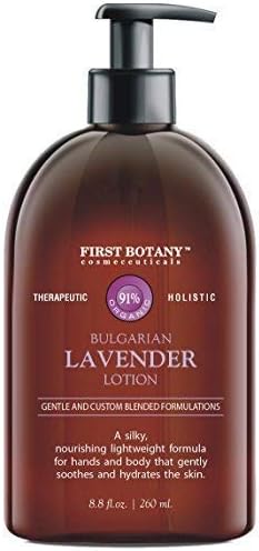 Lavender Oil Crème lotion 9 fl oz - Organic, Moisturizing, Hydrating, Anti aging and Massage lotion - the best body lotion for men and women that works on your face, neck, hands, hairs and feet.