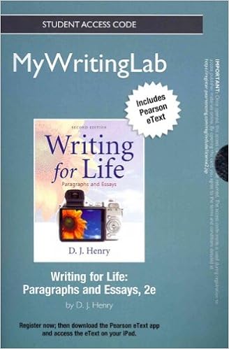 NEW MyWritingLab with Pearson eText -- Standalone Access Card -- for  Writing for Life: Paragraphs and Essays (2nd Edition)
