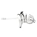 Happygo Ergonomic Design Male Chastity Device with Catheter, Stealth Convenient Virginity Lock, Hypoallergenic Stainless Steel Cock Cage, Penis Ring Chastity Belt Adult Game Sex Toy (1.77 inch/ 4.5cm)