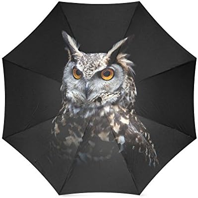 Printed Cartoon Animal Style Abstract Owl Pattern Custom Foldable Sun Rain Windproof Umbrella