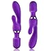 GSPY Three-in-one Vibrating Rabbit Vibrator, Wand Massager- Rechargeable G Spot Clitoris Vagina Stimulation-Adult Sex Toys for Women, Couples