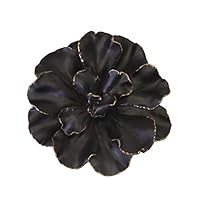 Sagebrook Home 11130-03 Flower Wall Plaque, Black/Gold Polyresin, 10 x 10 x 2.5 Inches