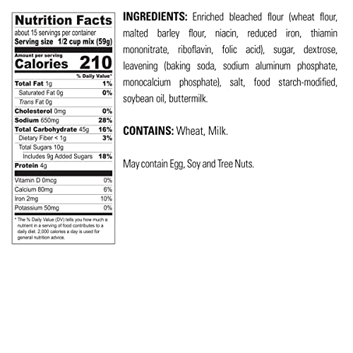 Krusteaz Complete Buttermilk Pancake and Waffle Mix, Light & Fluffy, 32 oz Box Pricepulse