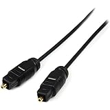 StarTech.com 10 ft. (3 m) Digital Optical Audio Cable - Toslink Digital Optical SPDIF - Ultra-Thin - Male/Male - Optical Audio Cable (THINTOS10)