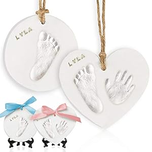Baby Handprint Footprint Ornament Keepsake Kit – Newborn Imprint Ornament Kit for Baby Girl, Boy – Personalized New Baby…