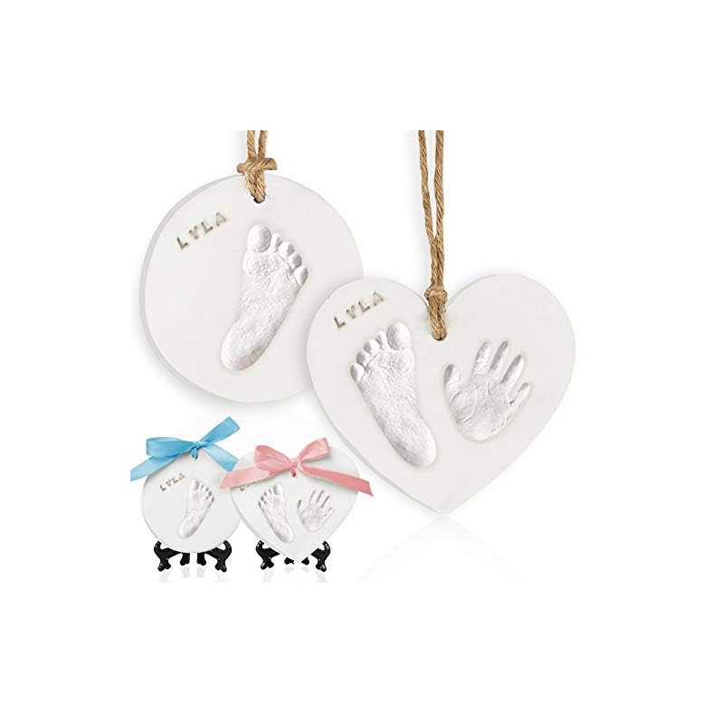 Baby Handprint Footprint Ornament Keepsake Kit – Newborn Imprint Ornament Kit for Baby Girl, Boy – Personalized New Baby…