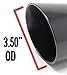 Black Powder Coated Exhaust Tip with Angle Double Wall 2.25