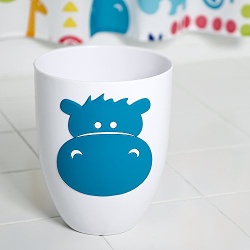 Allure Home Creations Hippo 3-Piece Bathroom Accessory Set - 1 Lotion Pump,1 Toothbrush Holder and 1 Wastebasket