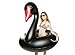 Big Mouth Inc. Giant Black Swan Pool Float, 4-Feet Wide Pool Tube, Patch Kit Included to Fix Holes