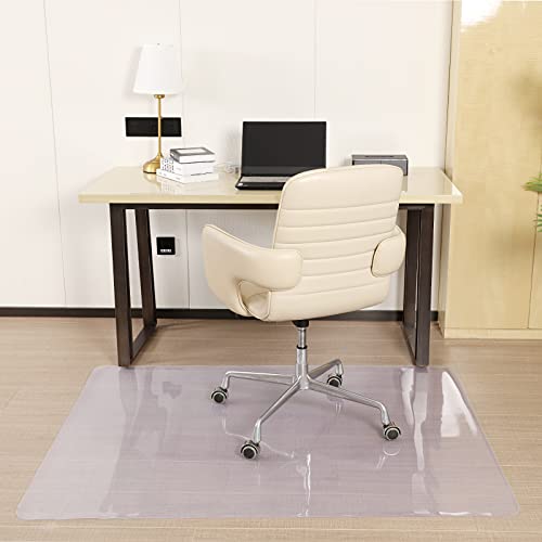 HOMBYS Large (53x45 inch) Vinyl Office Chair Mat for Hardwood Floor