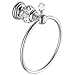 Kabter Crystal Series Brass Bathroom Hand Towel Ring, Polished Chrome