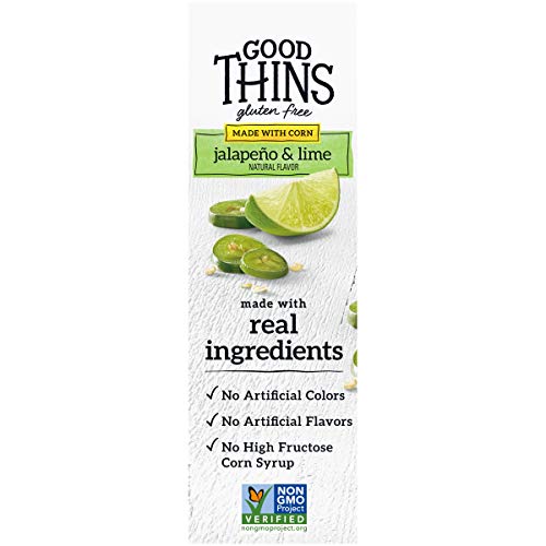 GOOD THINS JALAPEÑO & LIME CORN & RICE SNACKS GLUTEN FREE CRACKERS, 3.5 OZ