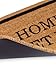 BirdRock Home Home Sweet Home Coir Doormat | 18 x 30 Inch | Standard Welcome Mat with Black Border and Natural Fade | Vinyl Backed | Outdoor