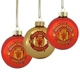 Manchester United Fc Football Baubles Official Christmas