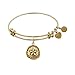 Antique Smooth Finish Brass Sand Dollar Angelica Bangle Bracelet