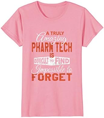 Womens Pharmacy Technician Novelty T-Shirt for Pharm Professionals Medium Pink