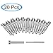 BLIKA 20 Pack Stainless Steel Invisible Receiver and Swage Stud End for 3/16 Inch Cable Railing, Deck Stair Threaded End Fitting for 2