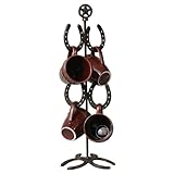 Cast Iron Horseshoe Mug Tree - Southwestern Kitchen Decor