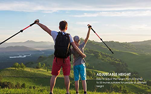 image for ieGeek Trekking Poles - Adjustable Hiking or Walking Sticks for Men an