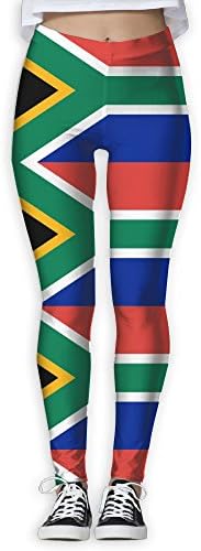 KLYUJIA Yoga Pants, Women's Power Flex Flag of South Africa Yoga Pants Tummy Control Workout Running Leggings