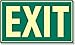 Photoluminescent Exit Sign (Green) / UV Inks on Aluminum | HEAT Resistant | COLD Tolerant | WEATHER Proof. - MADE IN USA -