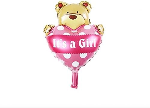 4PCs/lot Angel Baby Shower Foil Balloons Baby Boy Girl Birthday Party Decoration Baby Shower Balloons Mini About 30-40cm (Bear Girl)