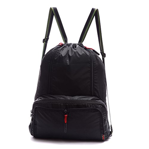 Drawstring backpack cinch sack foldable sackpack lightw…