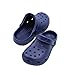 Zack & Evan Mens Slingback Clogs with Ventilated Upper Size 9 Navy