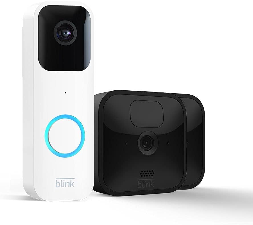 Blink Video Doorbell + 2 Outdoor (3rd Gen) camera system Twoway audio, HD video, motion and