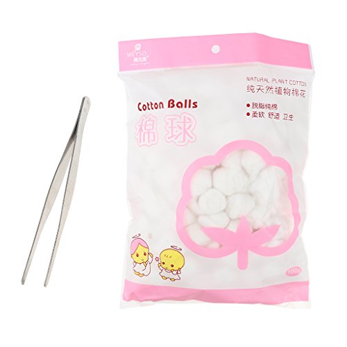 image for D DOLITY 100g Organic Cotton Balls Regular Size Gentel on Skin Soft Ab