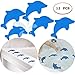 S&X Bathtub Non Slip Stickers,Grippy Dolphin Adhesive Treads – Fine Gritty Textured Surface – Pack of 12 Shower Floor Non Slip Stickers – Comfortable Grip On Slipper Surfaces