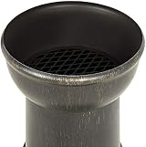 La Hacienda Cuba Tall Modern Cast Iron Chiminea Log Burner Fire Pit view 6