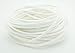 BeadsTreasure White Suede Cord Lace Leather Cord for Jewelry Making 3x1.5 mm-20 Feet.