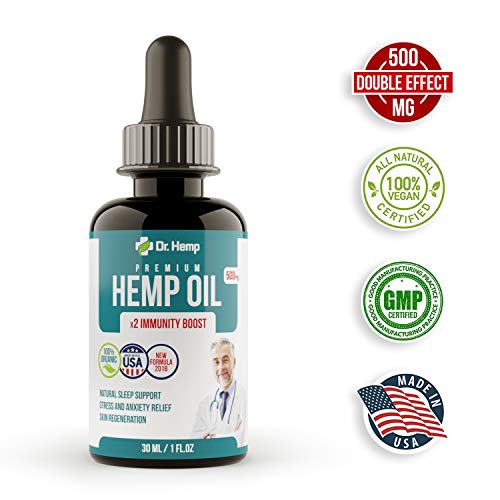 Hemp oil extract - 500 mg - sleep, mood and pain relief…