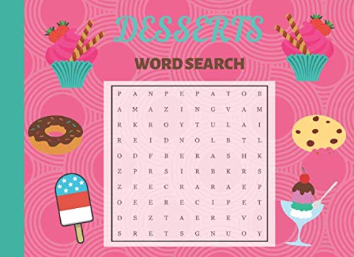desserts word search large print puzzle book publishing pumpkin 9781704839462 amazon com books