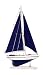 Hampton Nautical  Pacific Sailer Sails Boat, 17", Blue primary