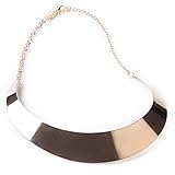 TQS™Chunky Metal Choker Statement Collar Necklace