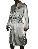 Mens Long Silk Couture Lounge / Sleepwear Robe - One Size Fits Most