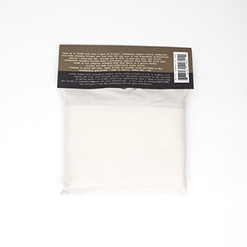 CoffeeSock Commercial 5 gallon - GOTS Certified Organic Cotton Reusable Coffee Filters (2/pk)