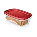 Rubbermaid Easy Find 8.5-Cup Food Storage Container, Small, Clear with Red Lid
