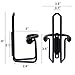 (3 Pack) Bicycle Water Bottle Cages,SKOLOO Mountain Bike Aluminum Alloy Kettles Lightweight Holder Brackets, Black