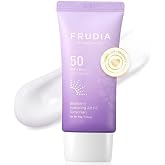 FRUDIA Blueberry Hydrating Air Fit Korean Sunscreen SPF 50 PA++++, 1.76 Oz | Noncomedogenic, Ultra Lightweight Broad Spectrum Korean Face Sunscreen with Triple Hyaluronic Acid, &amp; Panthenol