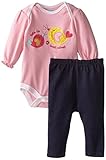 BON BEBE Baby Girls' Lots To Tweet Knit Denim Jegging Set