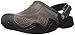 Crocs Men's Swift Water Leather CLG Fisherman Sandal, Espresso/Black, 9 M US