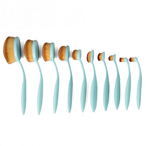 image for Makeup Brushes,Vander 10 Pcs Fashionable Professional Super Soft Oval 