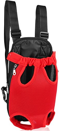 image for GPCT Pet Puppy Sling Carrier Hands Free Shoulder Travel Backpack. Adju