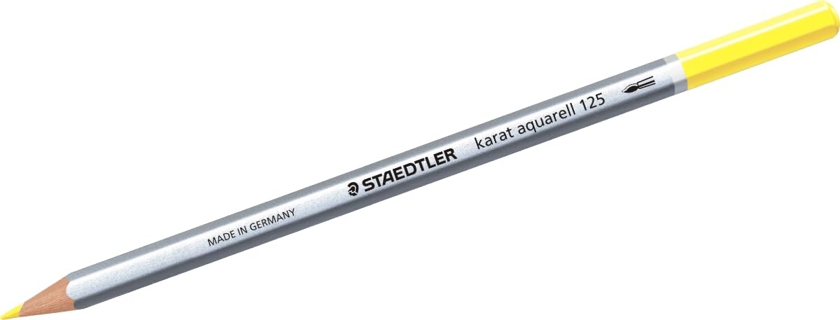 Staedtler Karat Aquarell 125-10 Professional Watercolour Pencils - Light Yellow (Pack of 6)